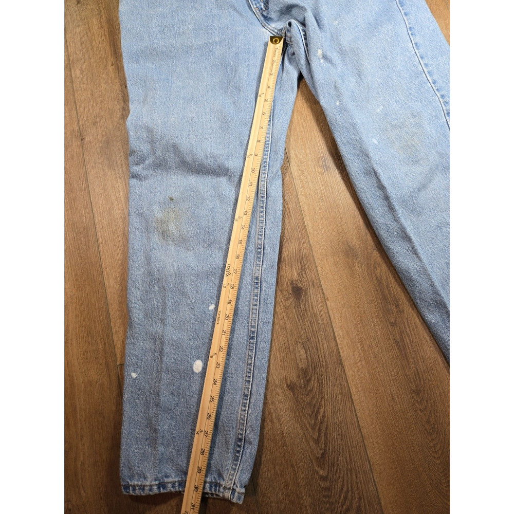 Vintage 90s Levi’s 550 Relaxed Fit Denim Jeans Mens 38x32 Blue Grunge Paint - Picture 8 of 14